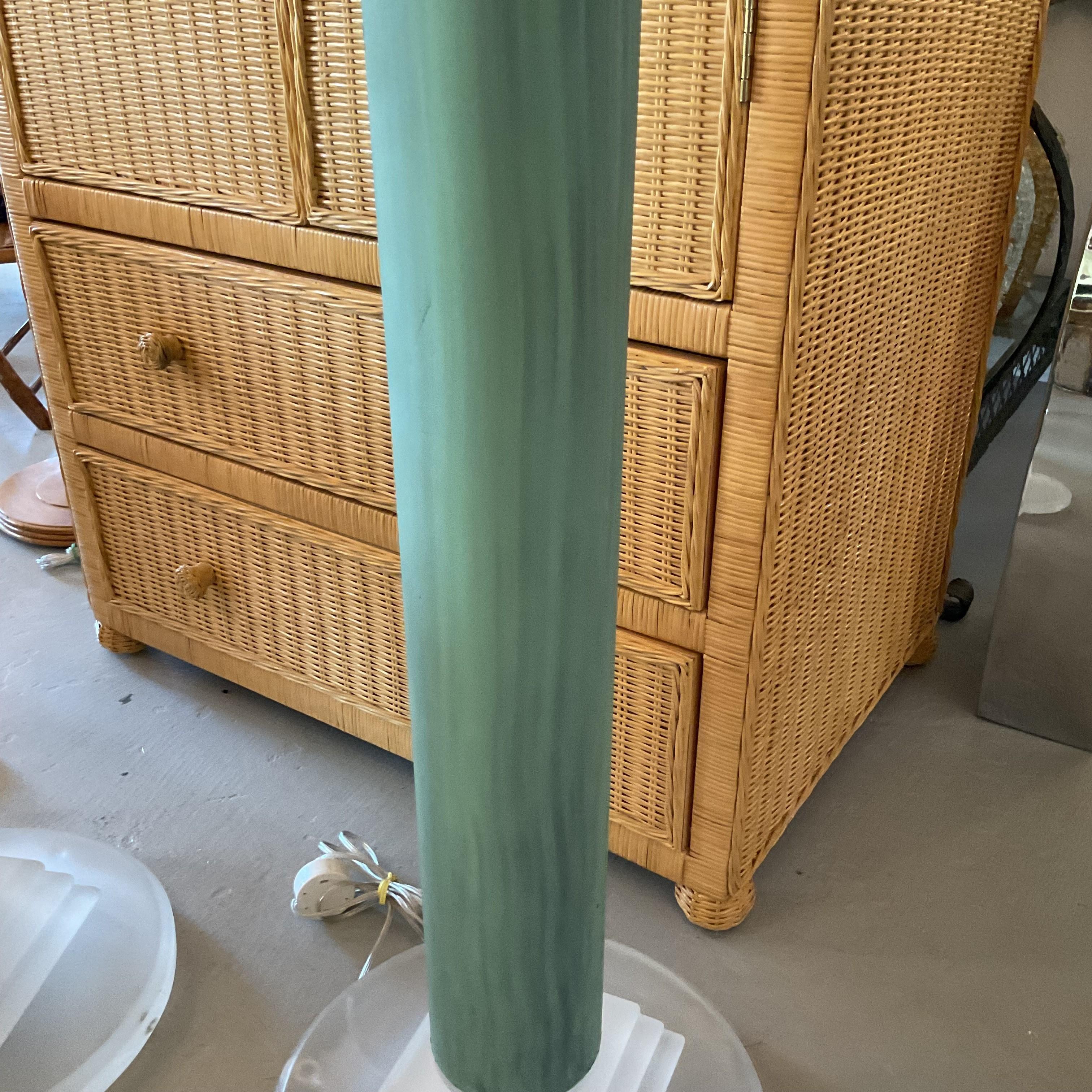 1980's Etrusken Blown Glass and Lucite Floor Lamps (amerikanisch) im Angebot