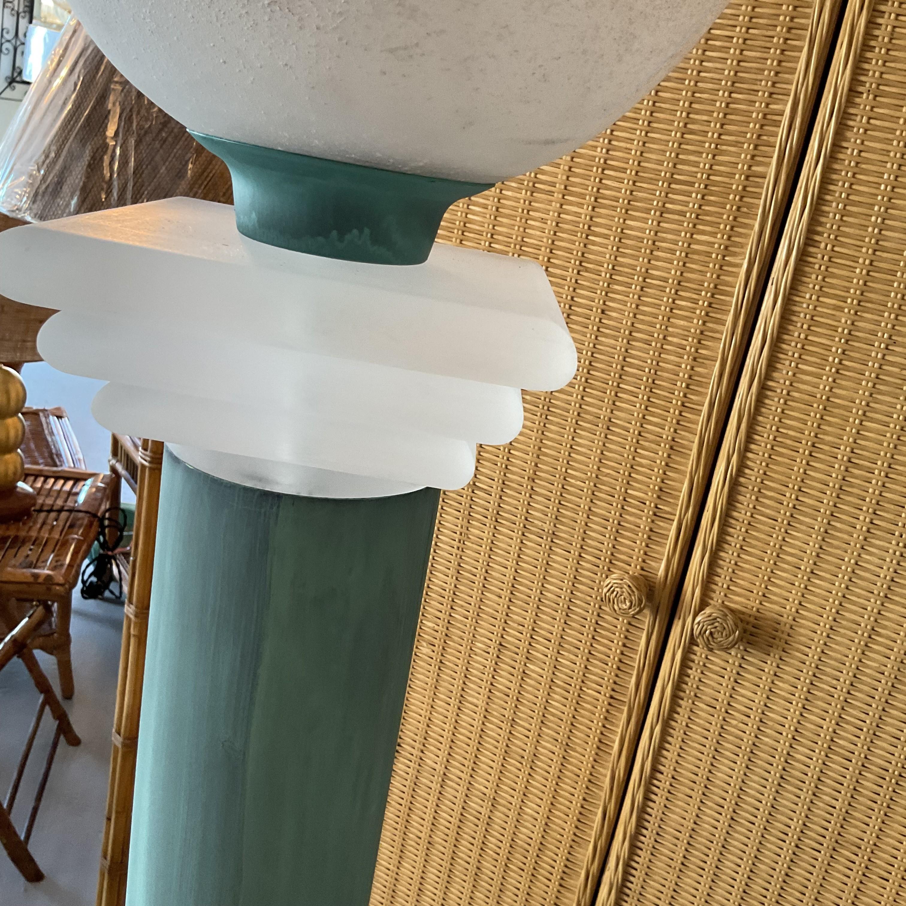 1980's Etrusken Blown Glass and Lucite Floor Lamps im Angebot 2