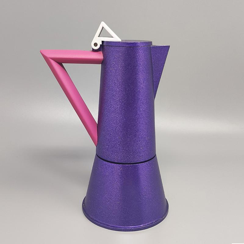 1980s Ettore Sottsass for Lagostina purple espresso coffee maker - coffee pot 