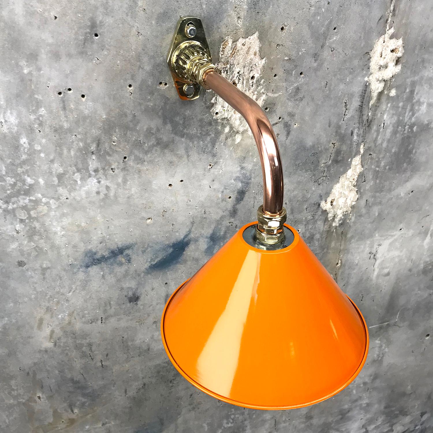 1980s Ex British Army Light Shade / Copper & Brass Cantilever, Custom Colours For Sale 3