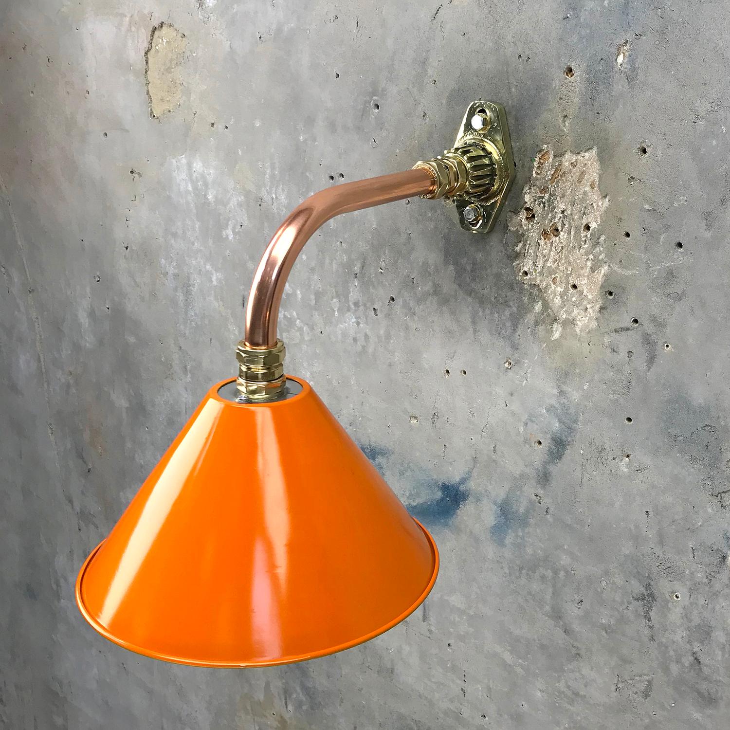 1980s Ex British Army Light Shade / Copper & Brass Cantilever, Custom Colours For Sale 6