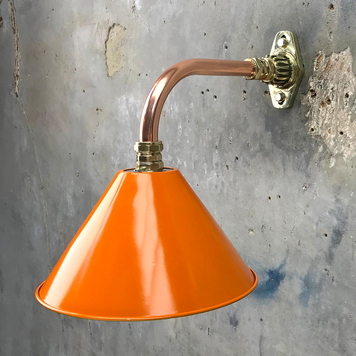 1980s Ex British Army Light Shade / Copper & Brass Cantilever, Custom Colours For Sale 7