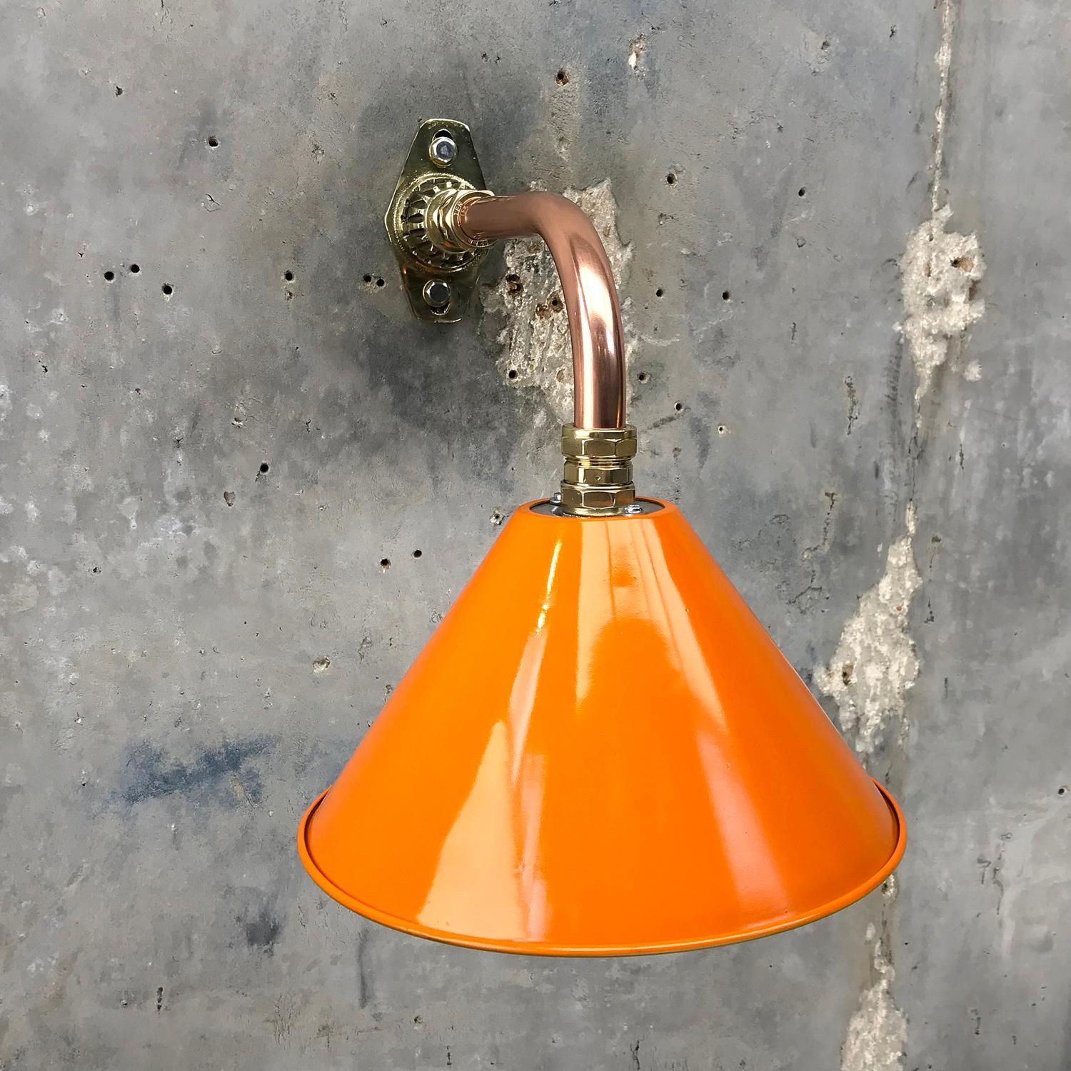 1980s Ex British Army Light Shade / Copper & Brass Cantilever, Custom Colours For Sale 11