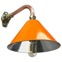 1980s Ex British Army Light Shade / Copper & Brass Cantilever, Custom Colours