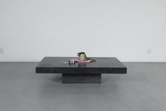 1980s Extra-Large Granite Coffee Table with Pedestal Base