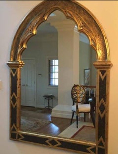 1980s Extra Large Harrison and Gil Dauphine Arch Top Gilt Mirror