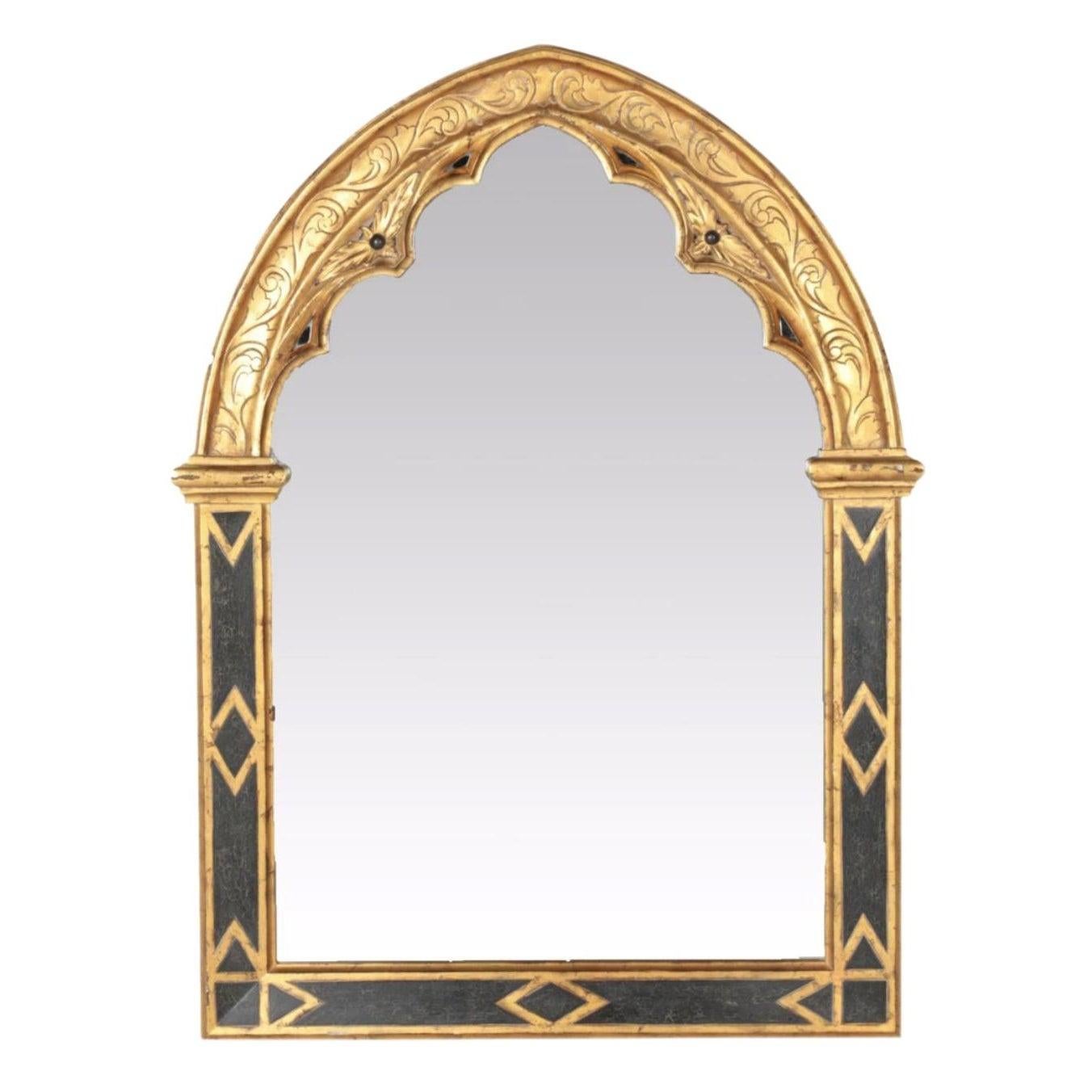 20th Century 1980s Extra Large Harrison and Gil Dauphine Arch Top Gilt Mirror