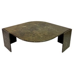 Vintage 1980s Eye Shaped Marble Coffee Table