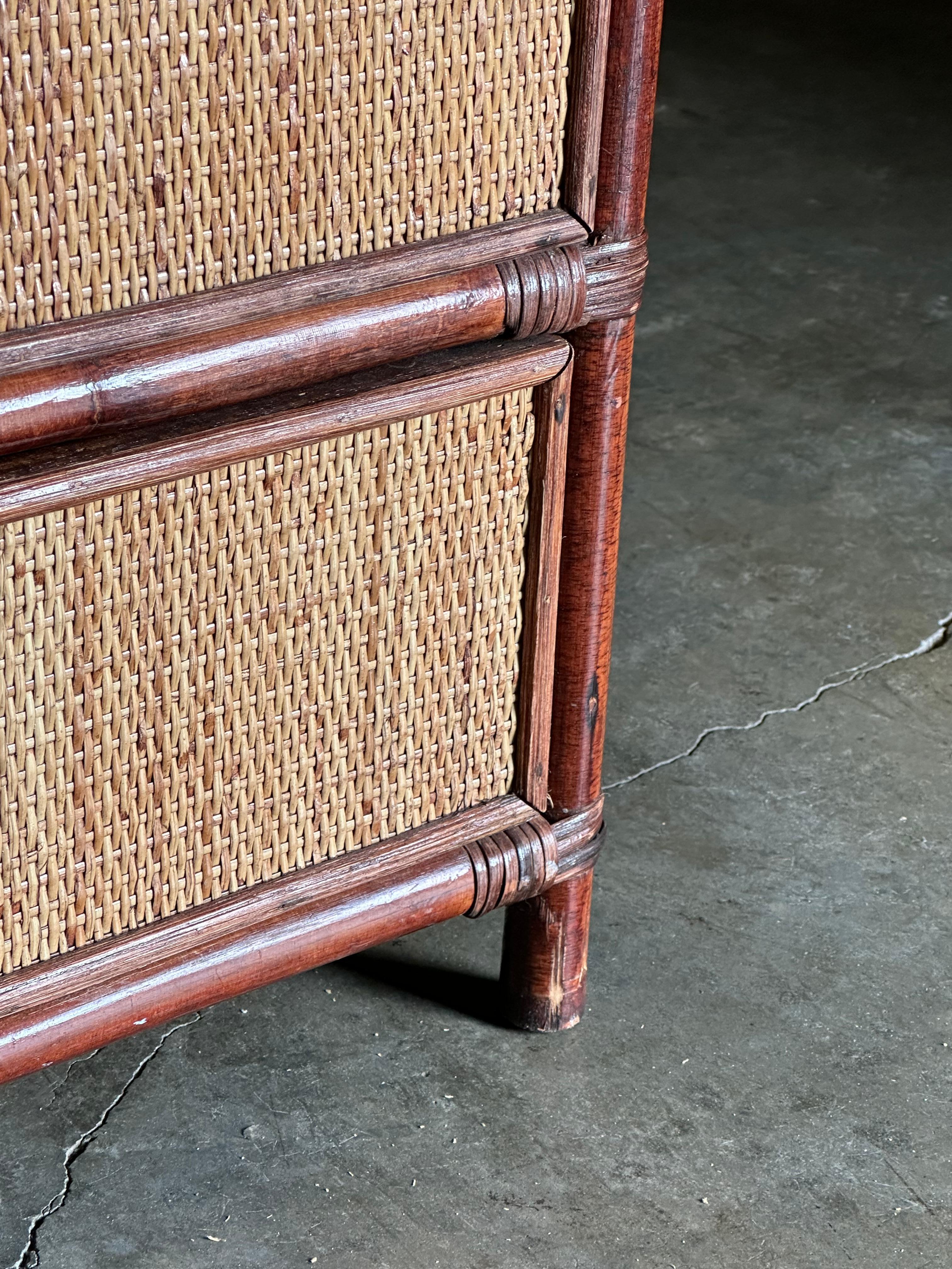 1980s Faux Bamboo and Cane Sideboard 5