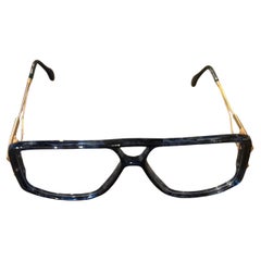 1980er Sonnenbrille aus Acetat mit blauem Marmor von Karl Lagerfeld 1980er Sonnenbrille aus Acetat mit blauem Marmor von Karl Lagerfeld