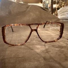 1980s Faux Tortoiseshell Acetate Sunglasses by Karl Lagerfeld