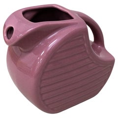1980s Feltman Langer Art Deco Jarra Rosa Malva Feltman Langer USA Agua Granate