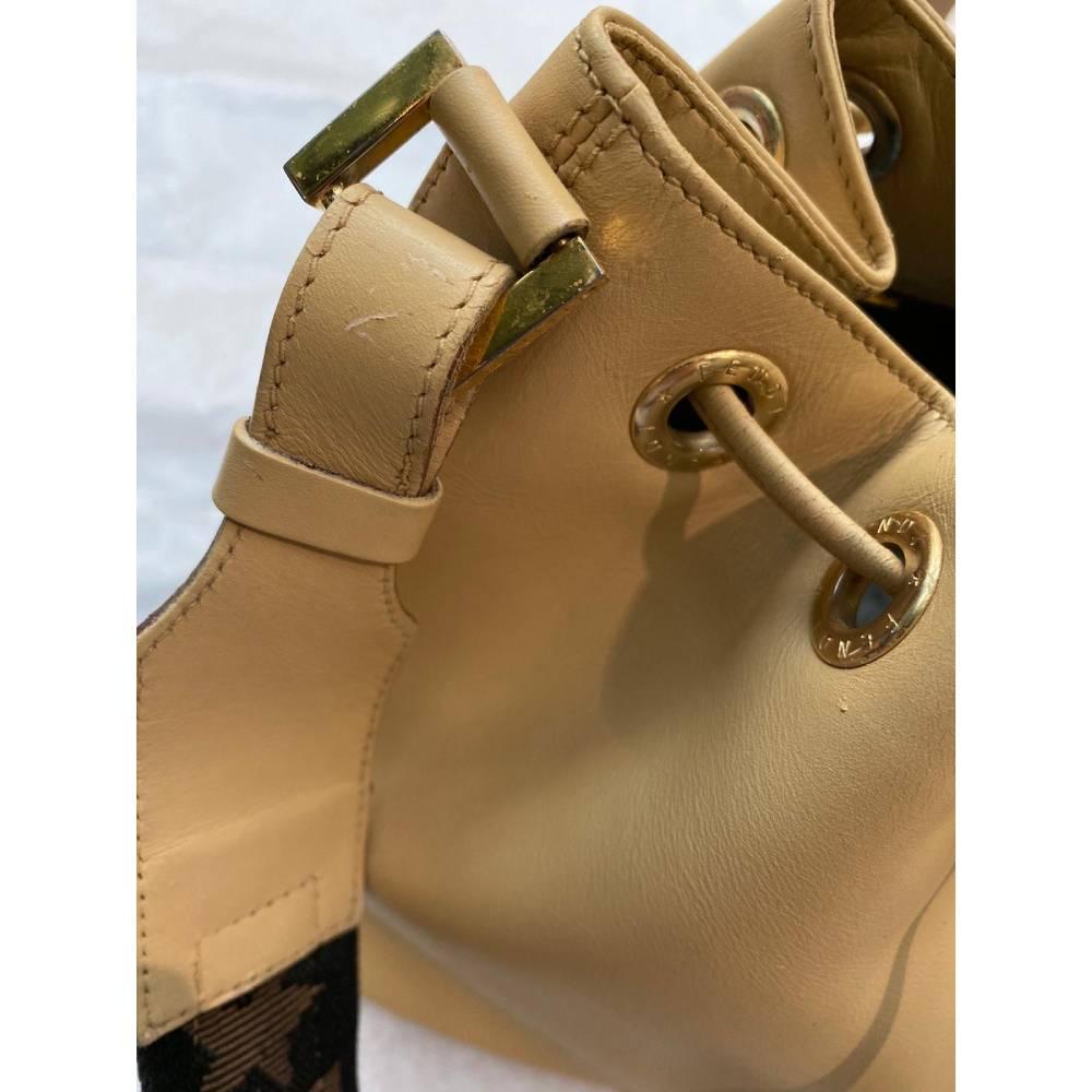 1980s Fendi Cream Color Bucket Bag 3