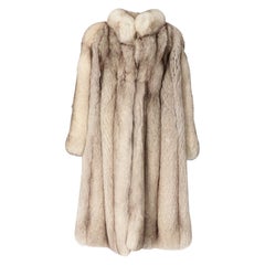 1980er Fendi Silberfuchs-Pelzmantel