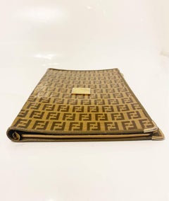 1980S Fendi Zucca Print Brown Patent Leather Cover Address Book
