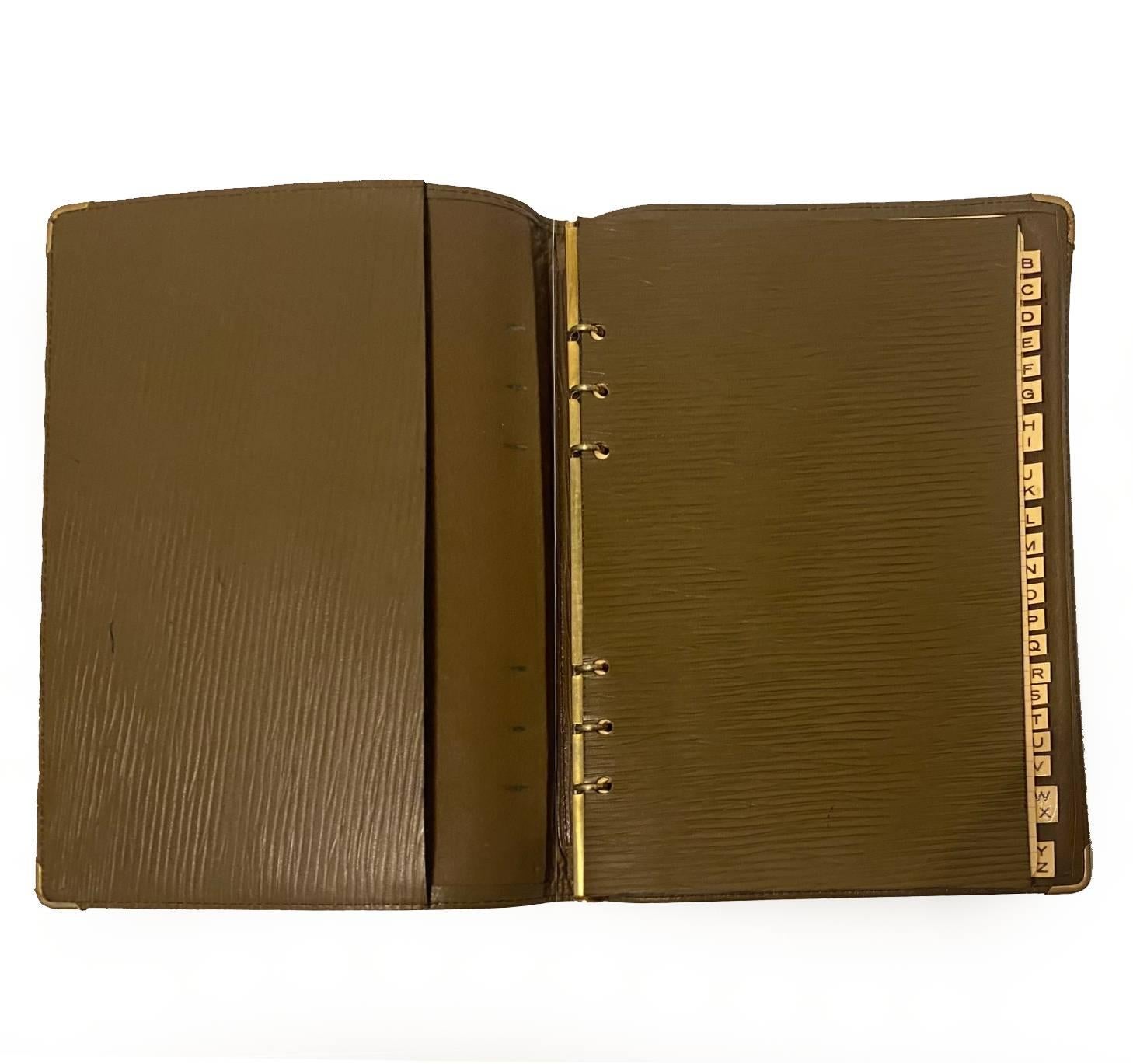 1980er Fendi Zucca Print Braun Adressbuch im Angebot 3