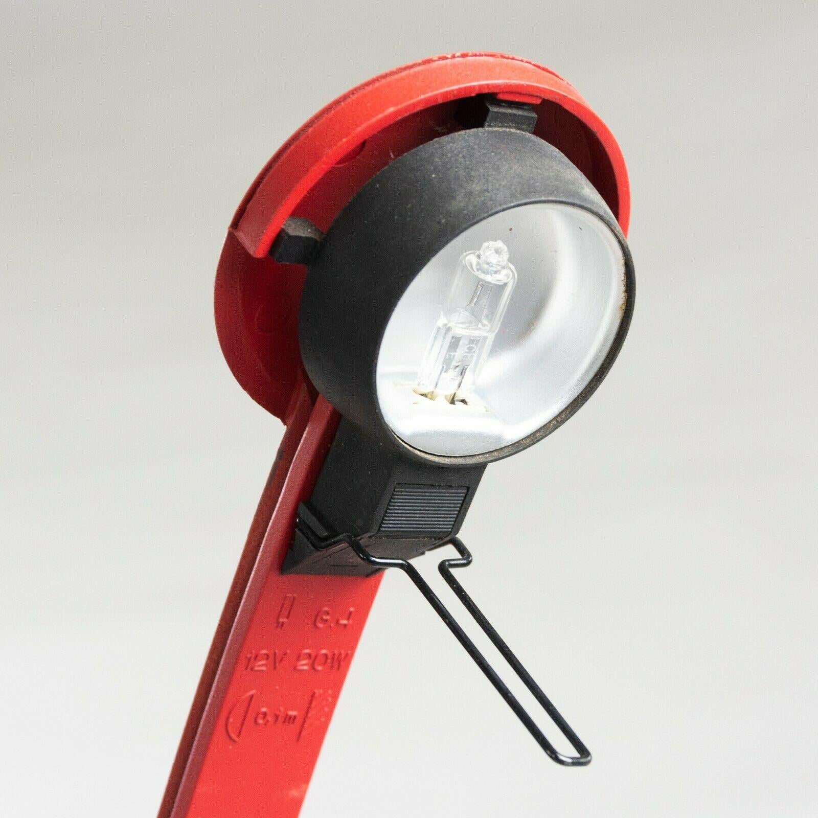 1980s Ferdinand Porsche PAF Design for Italia Luce Jazz Desk Lamp in Red For Sale 4