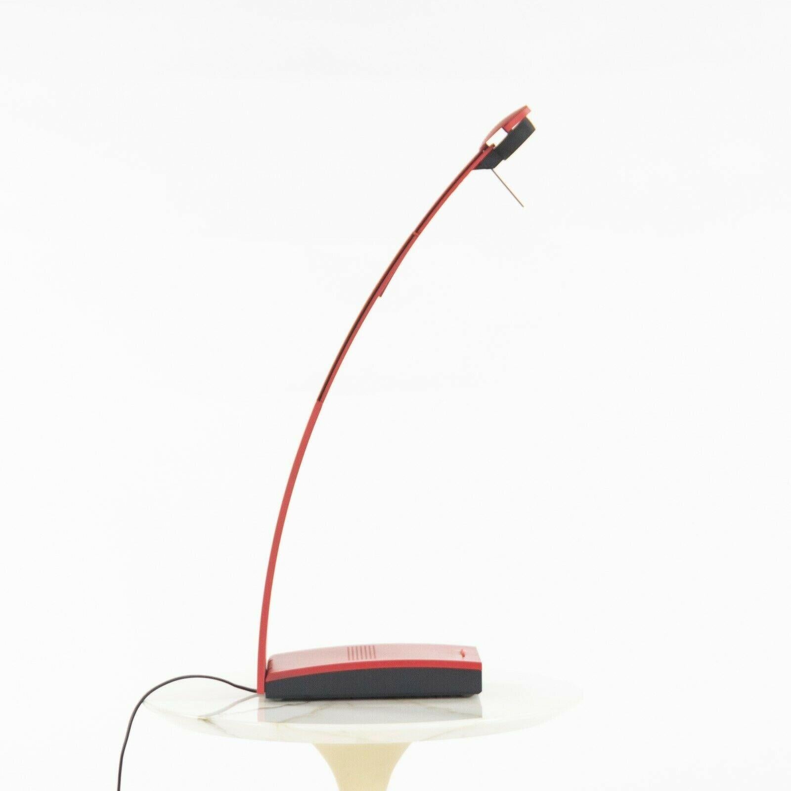 1980s Ferdinand Porsche PAF Design for Italia Luce Jazz Desk Lamp in Red For Sale 2