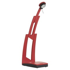 Lampe de bureau Jazz Ferdinand Porsche PAF Design pour Italia Luce en rouge des années 1980
