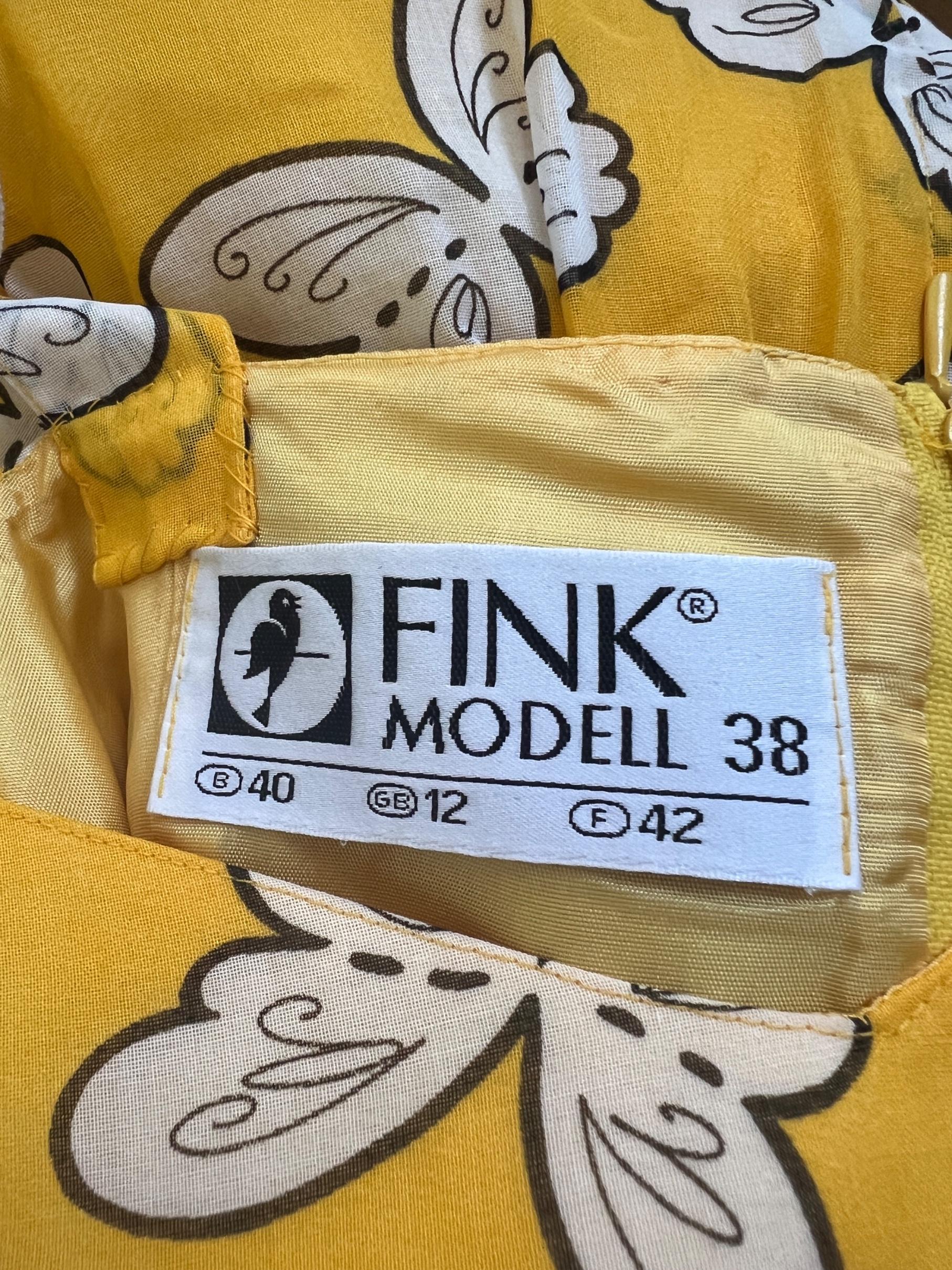 1980 Model No Deadstock Robe en coton imprimé papillon jaune Pour femmes en vente