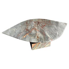 1980s Fior Di Pesco Eye Shaped Pink Marble Coffee Table, Restored