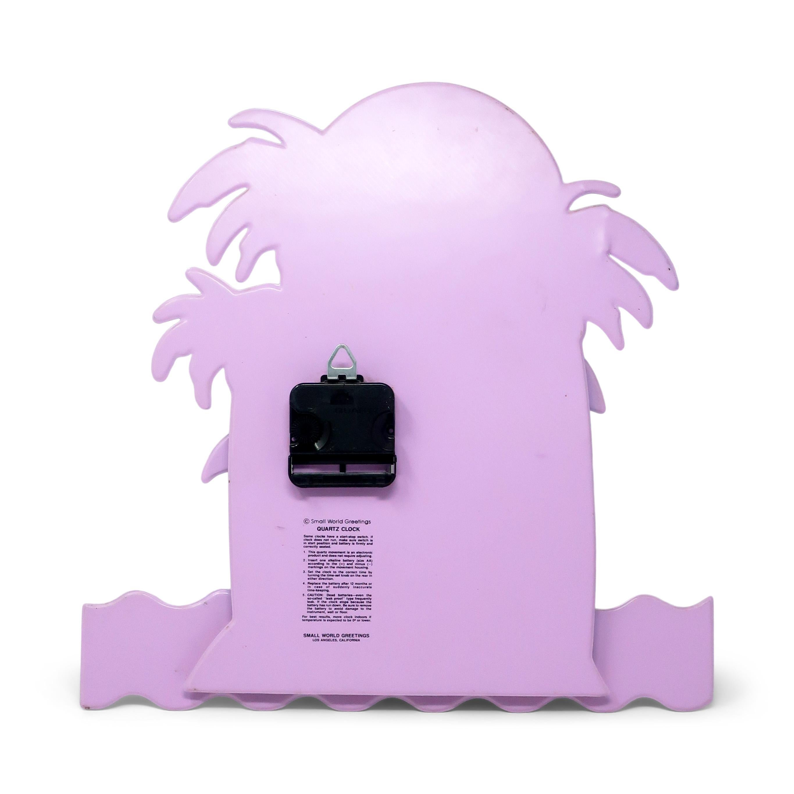 Plastic 1980s Flamingo Wall Clock by Small World Greetings