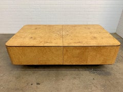 1980s Floating Burl Wood Coffee or Bar Table