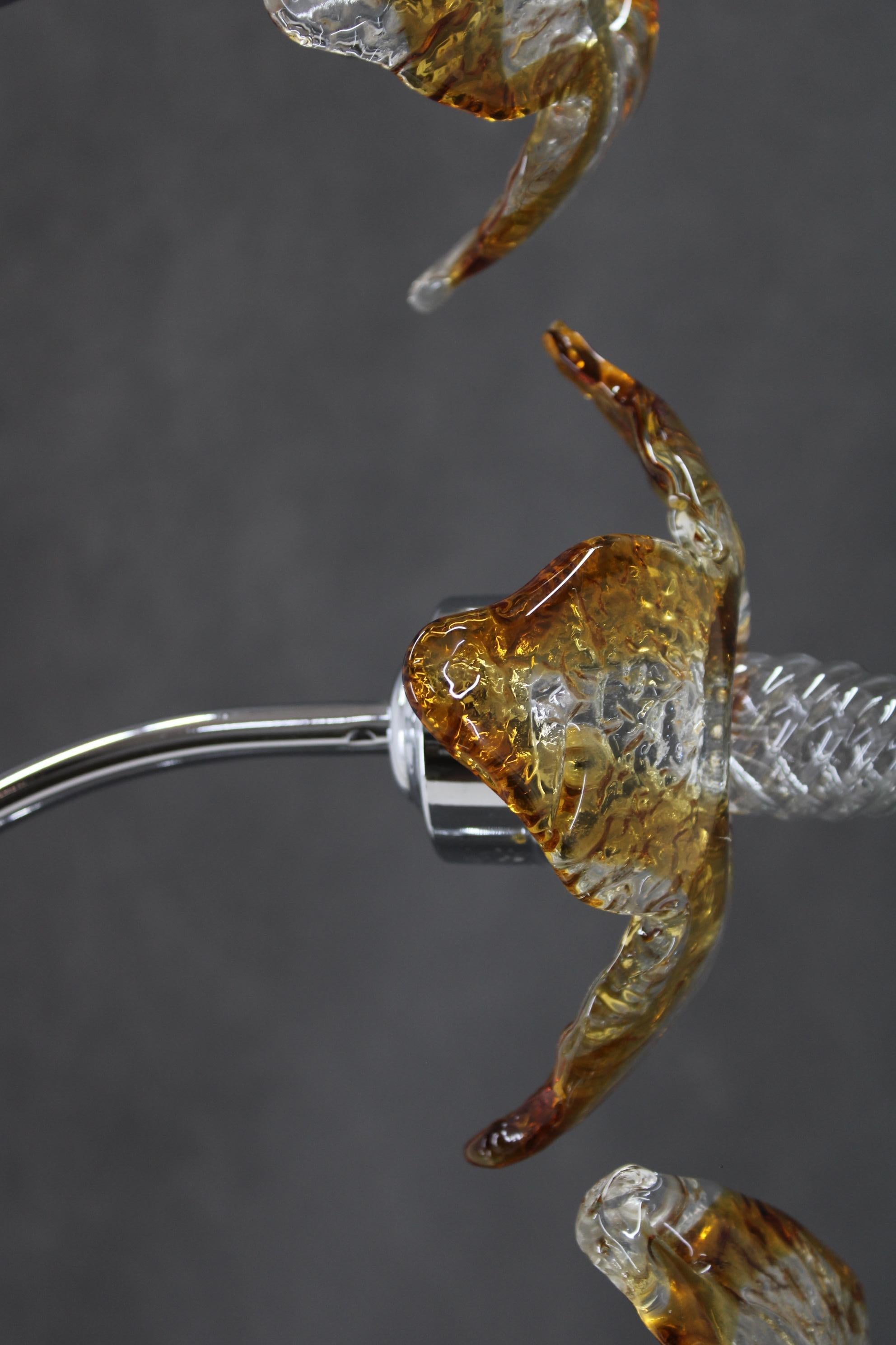 1980s Floor Lamp with Murano Glass , Italy For Sale 5