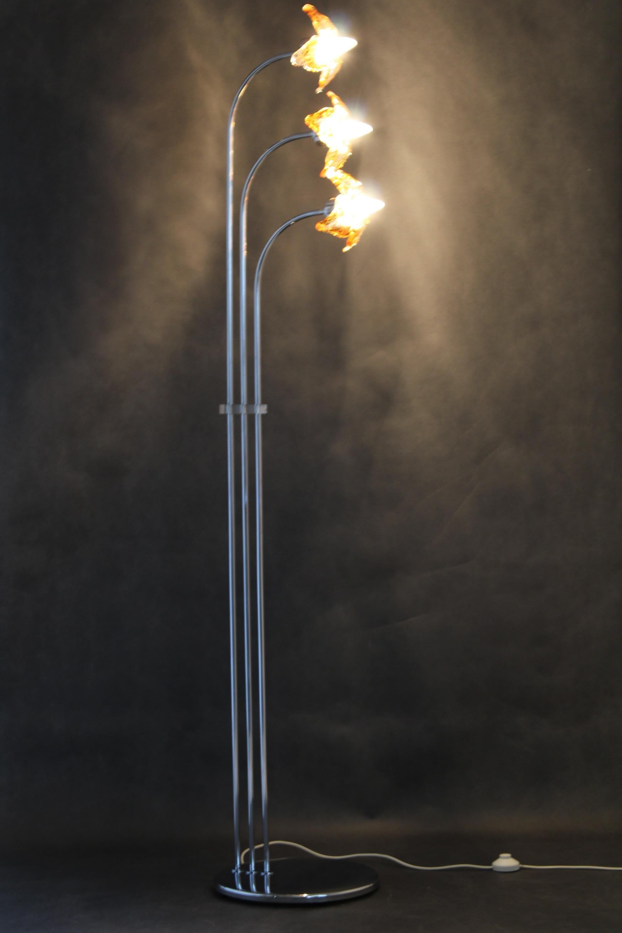 1980s Floor Lamp with Murano Glass , Italy For Sale 8