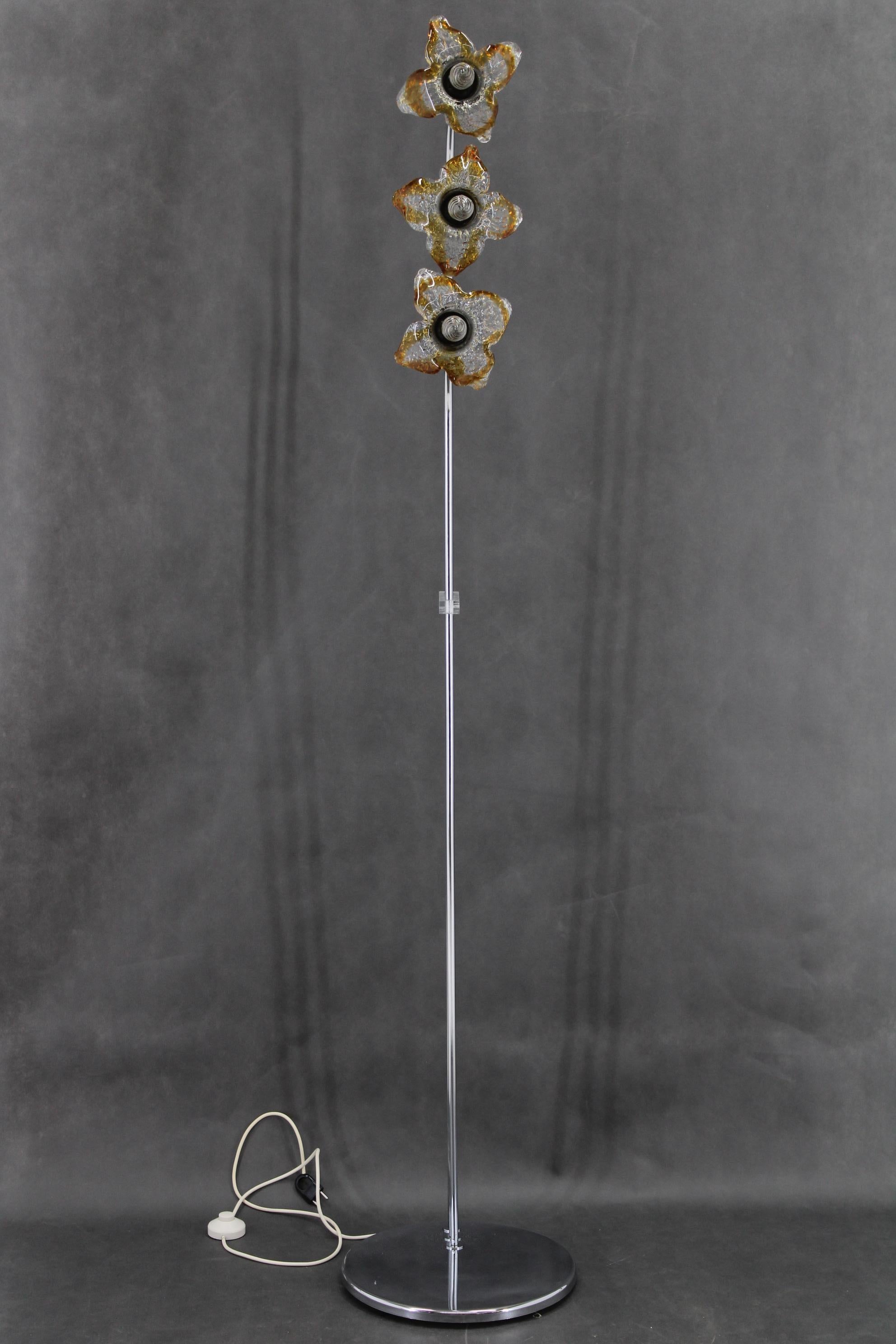 Mid-Century Modern 1980s Floor Lamp with Murano Glass , Italy For Sale