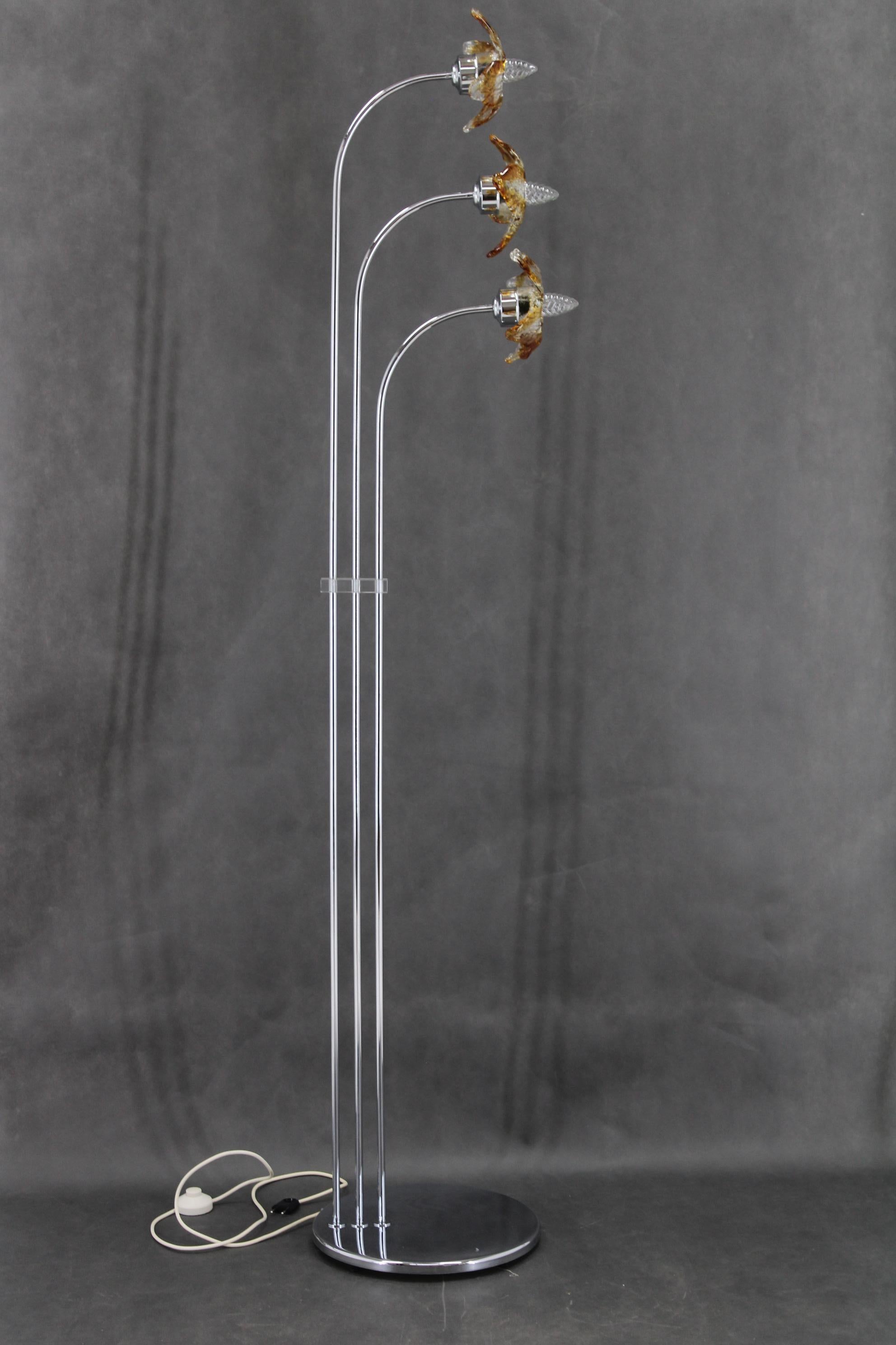 Italian 1980s Floor Lamp with Murano Glass , Italy For Sale
