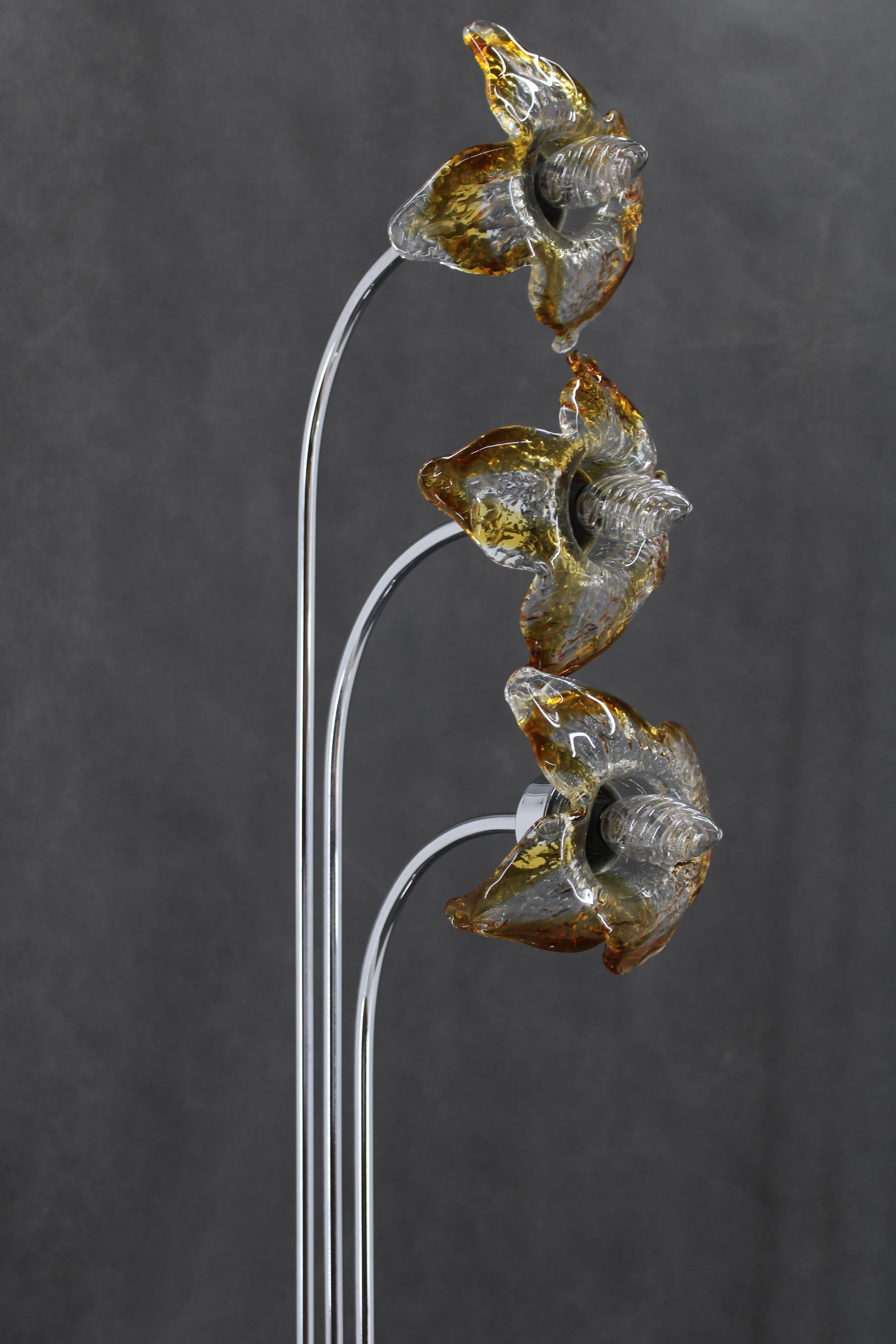 20th Century 1980s Floor Lamp with Murano Glass , Italy For Sale