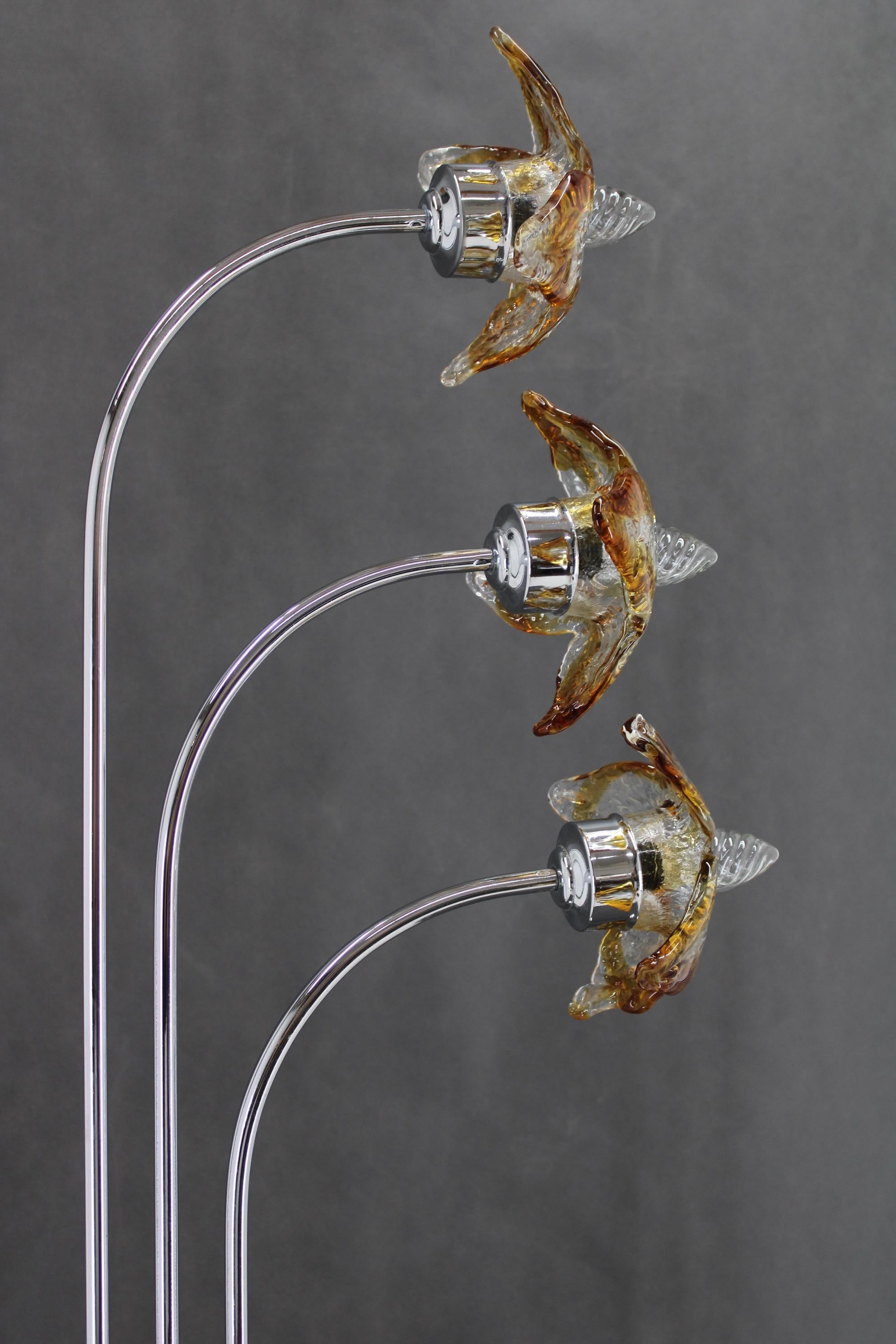 1980s Floor Lamp with Murano Glass , Italy For Sale 1