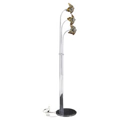 1980er Stehlampe mit Murano Glas , Italien