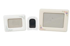 1980’s Floral Ceramic Photo Frames - Set of 3
