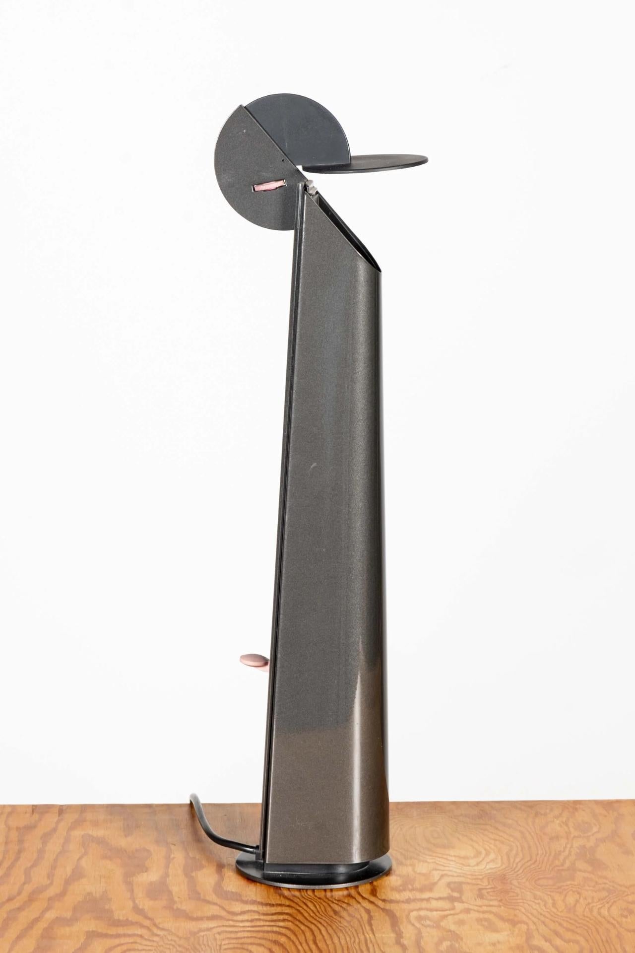 Post-Modern 1980s Flos Gibigiana Desk Lamp, Black by Achille Castiglioni For Sale