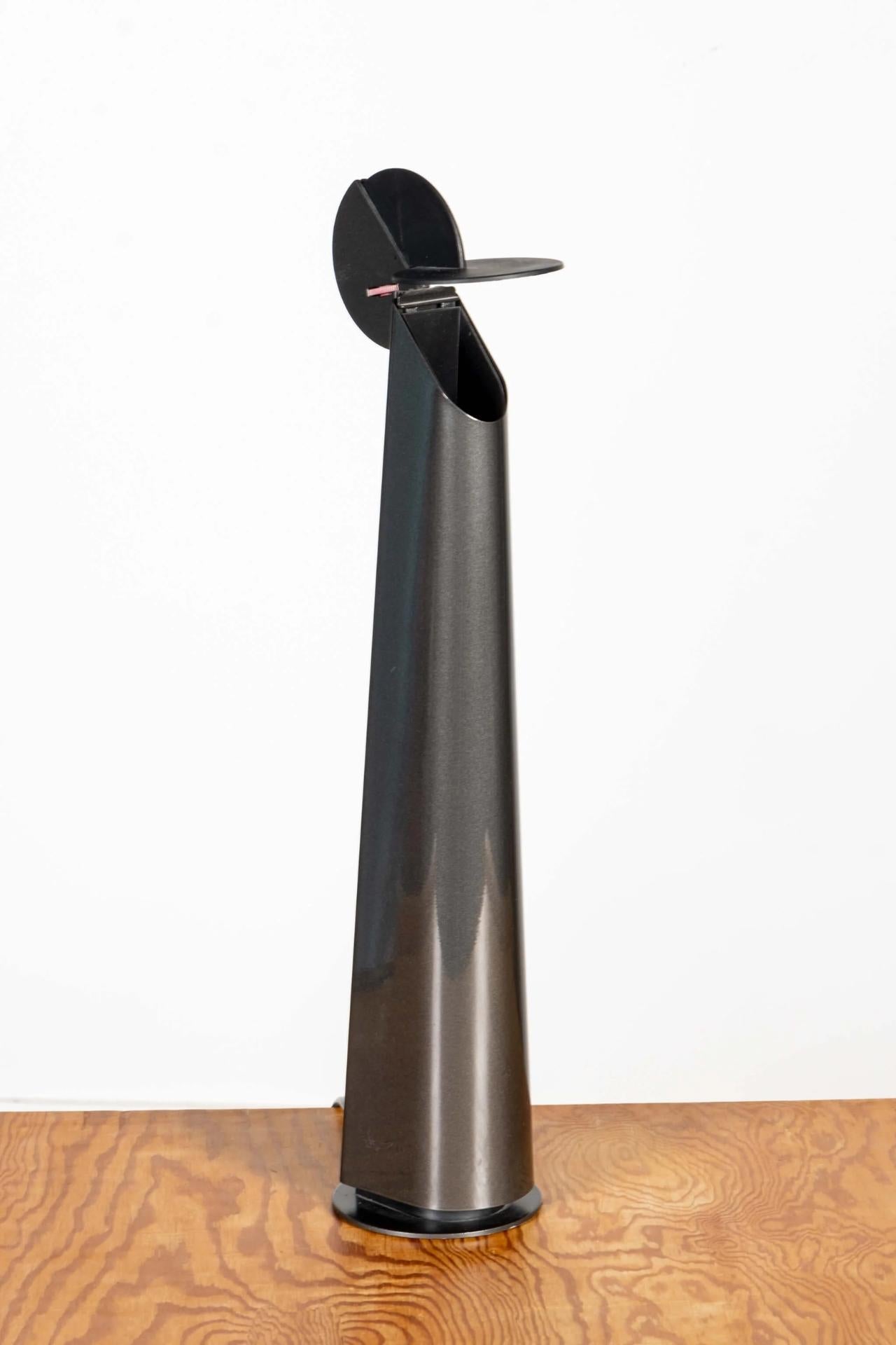 Italian 1980s Flos Gibigiana Desk Lamp, Black by Achille Castiglioni For Sale