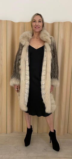1980s silver and black for fur coat