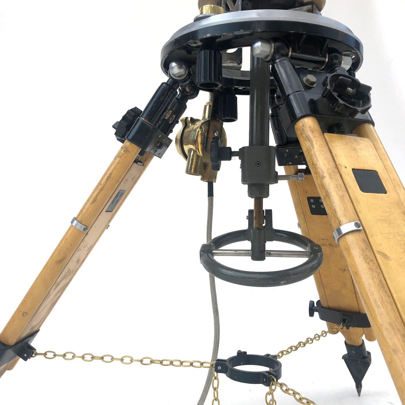 1980s Francis British Brass Search Light Russian Military Gyroscope Tripod Lamp 2