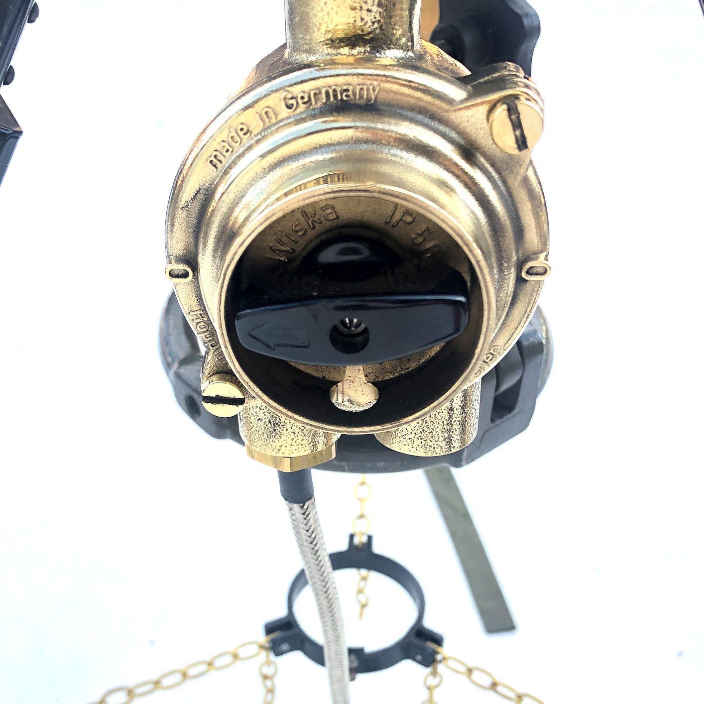 1980s Francis British Brass Search Light Russian Military Gyroscope Tripod Lamp 6