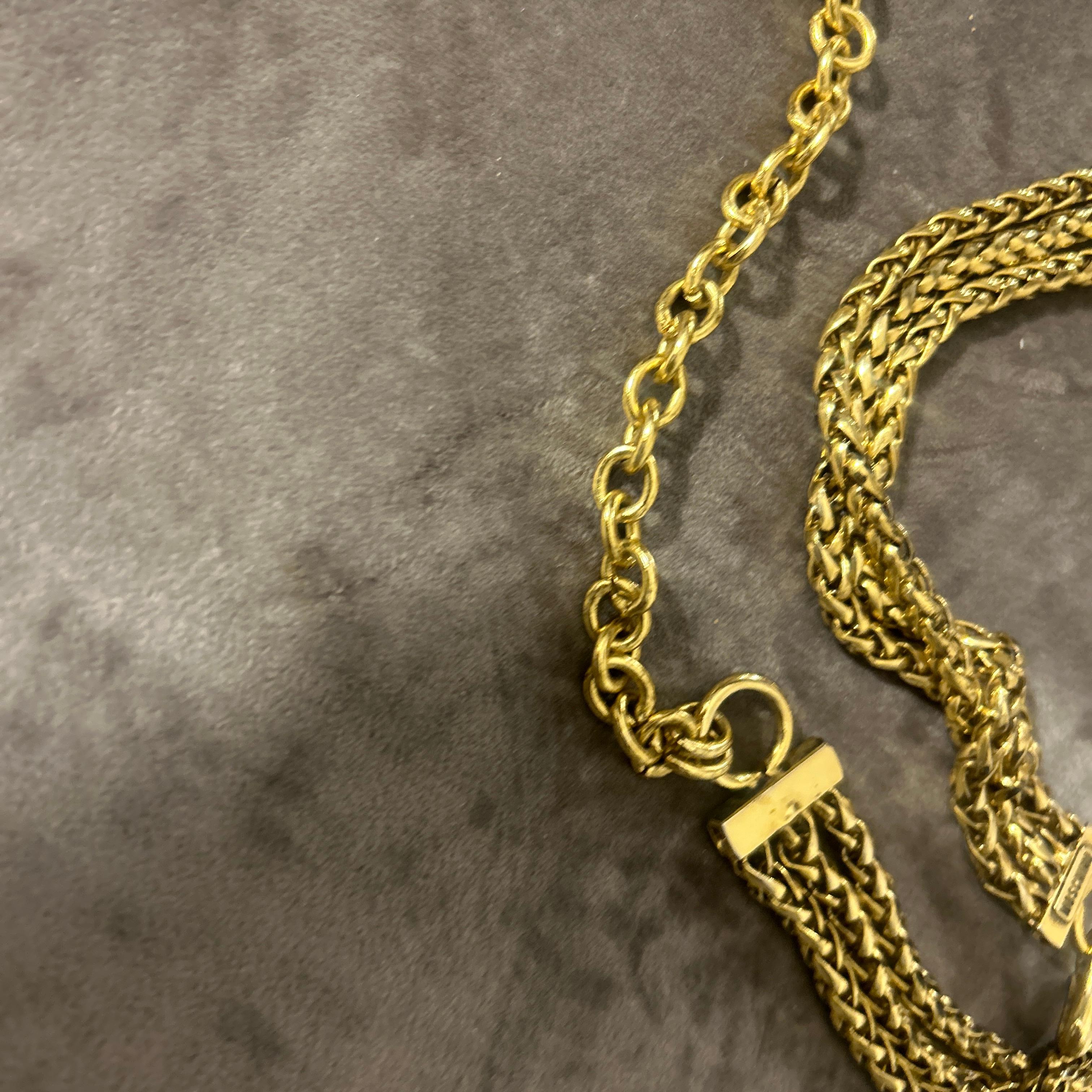 Women's 1980s Franco Moschino Gold-Toned Tassel Necklace For Sale