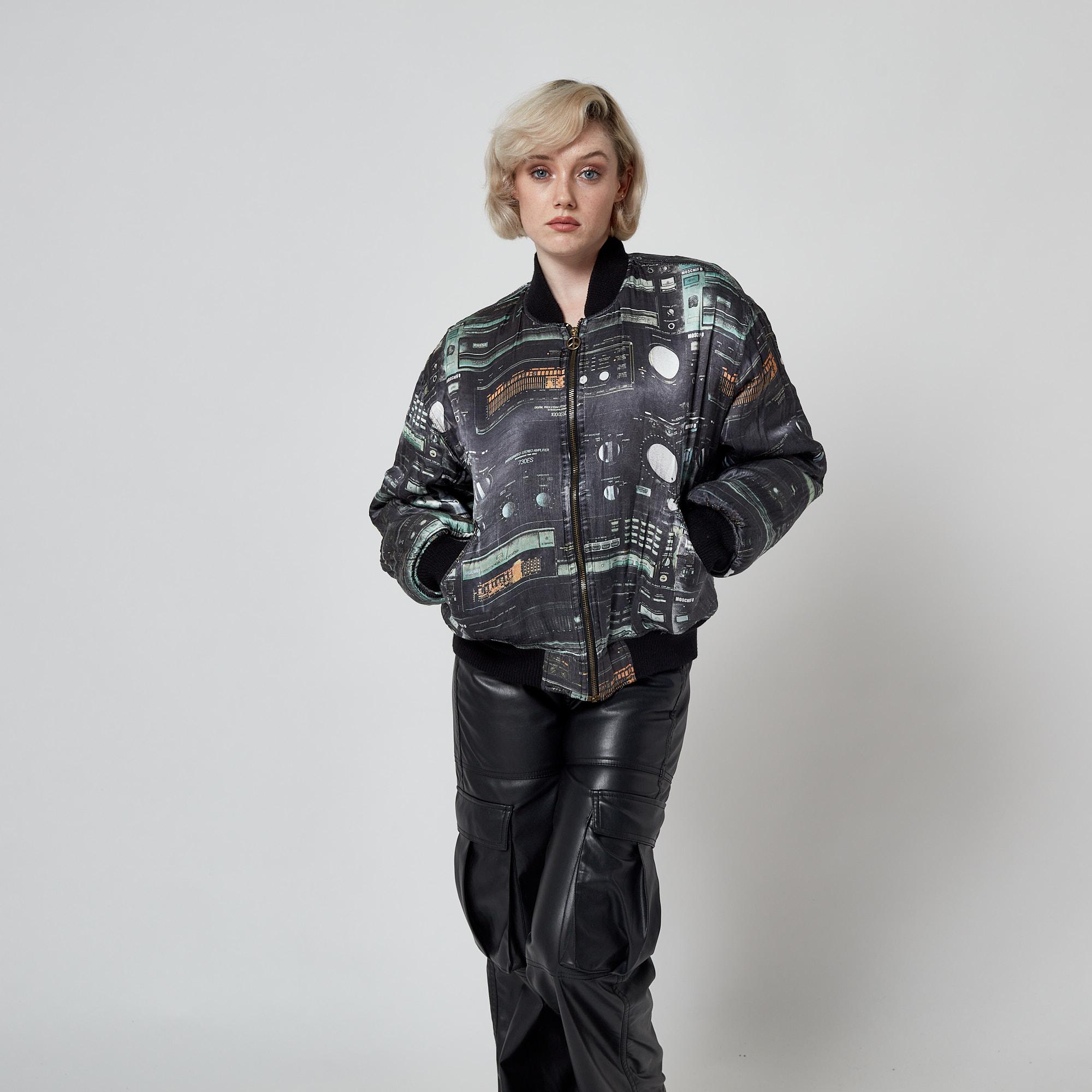 Giacca reversibile anni '80 di Franco Moschino con CD e nastro adesivo in vendita 3