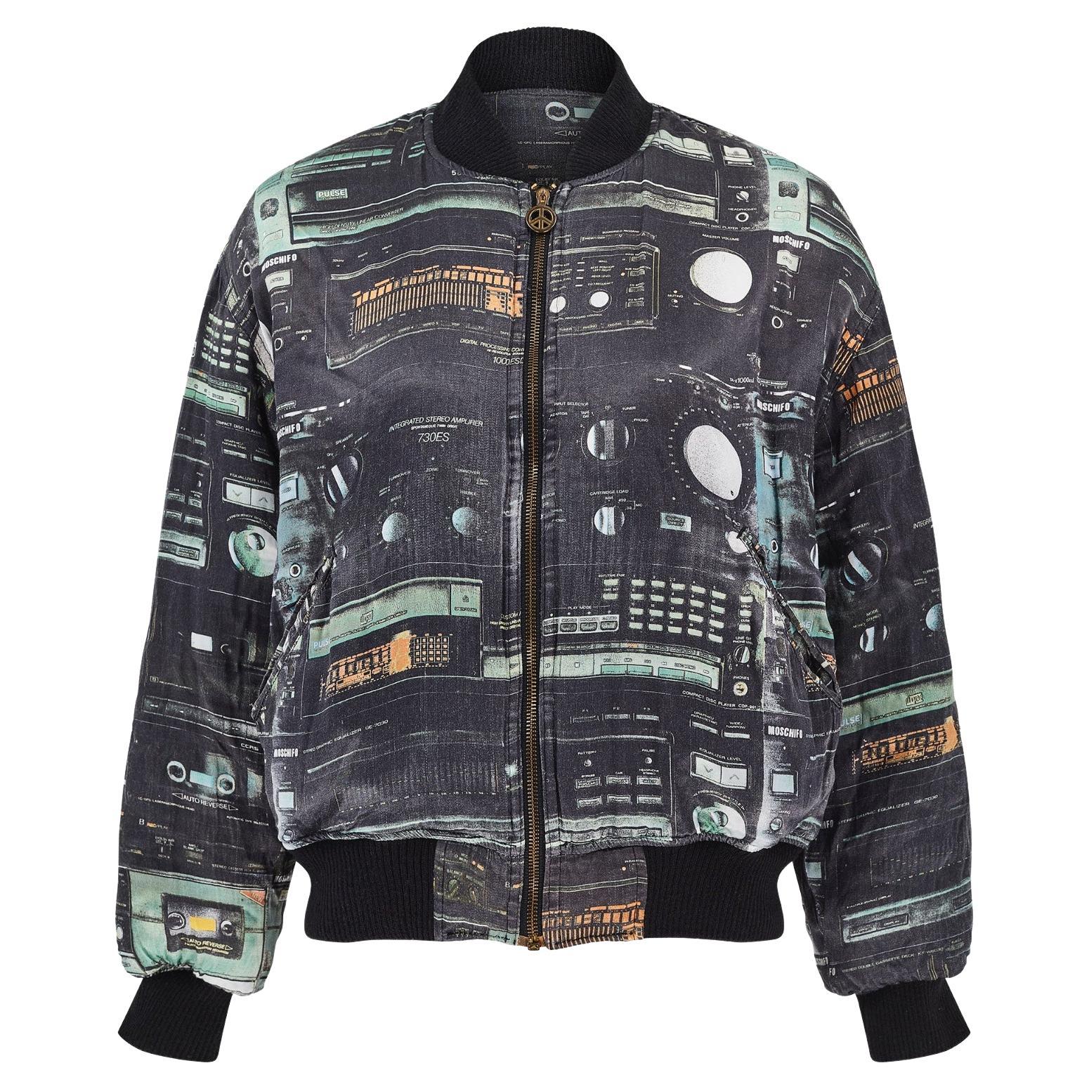 1980s Franco Moschino Novelty CD and Tape Deck Reversible Jacket