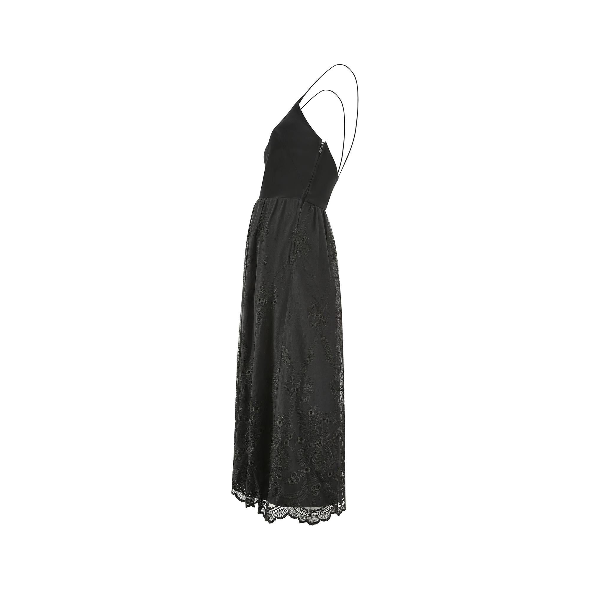1980s Frank Usher Jersey and Lace Slip Dress In Excellent Condition For Sale In London, GB