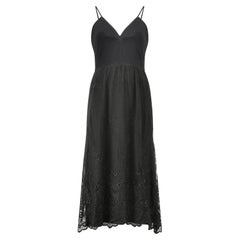 Robe en jersey et dentelle des années 1980 de Frank Usher