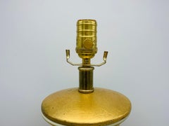 1980s Frederick Cooper Gold Damask Urn Lamp with Gilt Detailing
