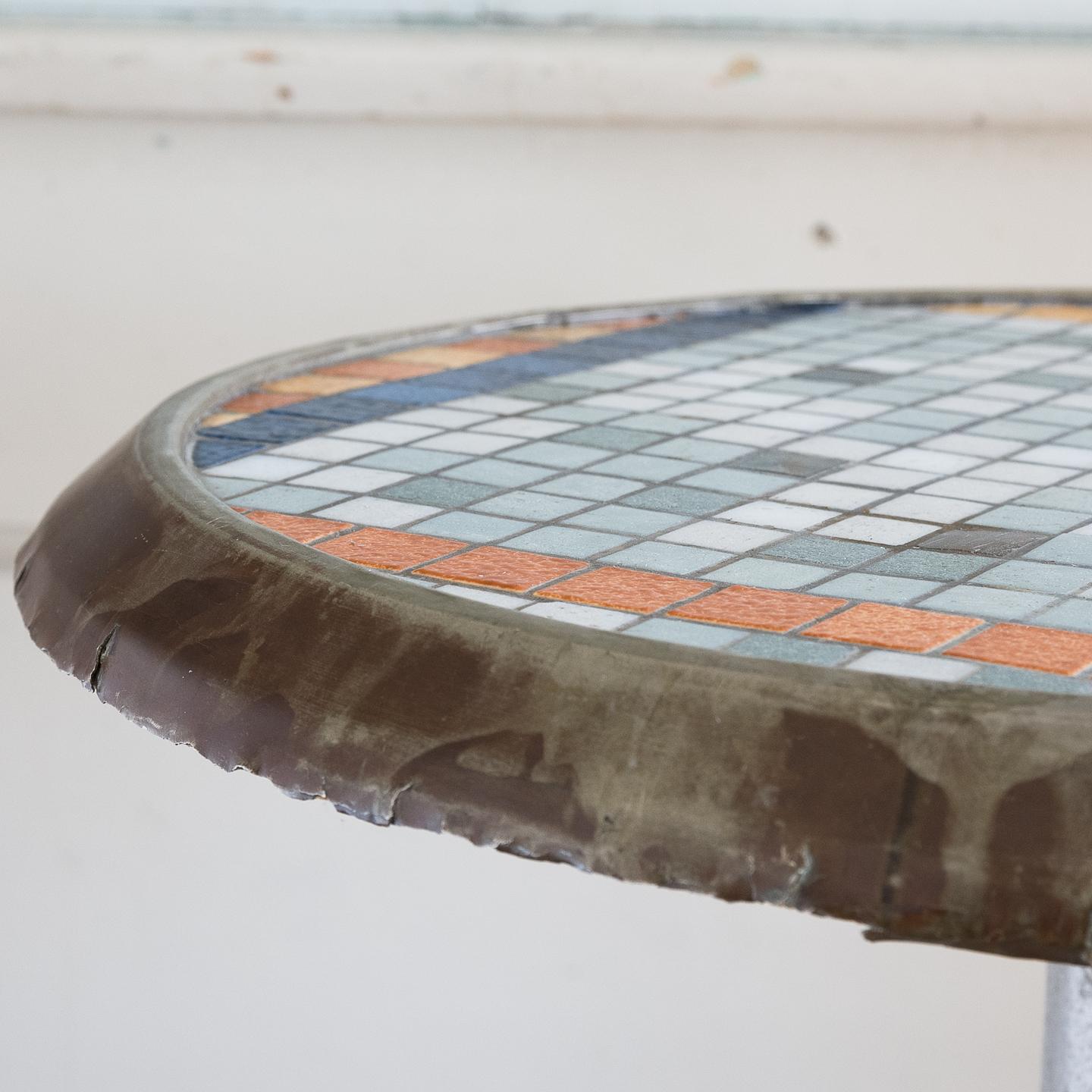 Late 20th Century 1980s French Aluminium Cafe Table