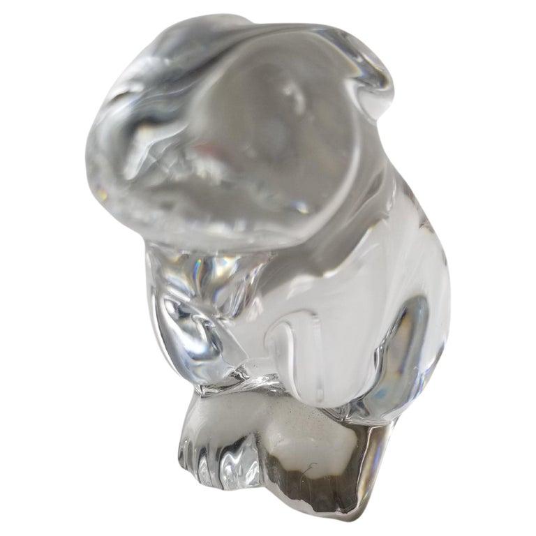 1980s Baccarat French Bunny Rabbit Paperweight Crystal Sculpture  For Sale 8