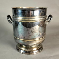 1980s French Christofle Silver Plate Sully Ice Bucket