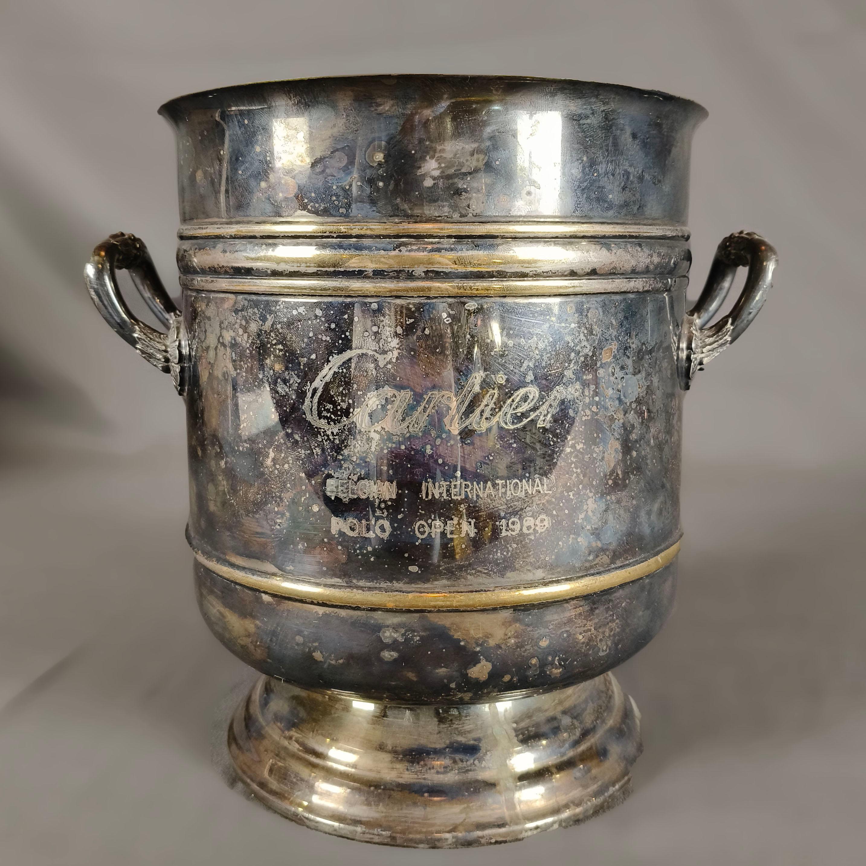 1980s French Christofle Silver Plate Sully Ice Bucket For Sale 2
